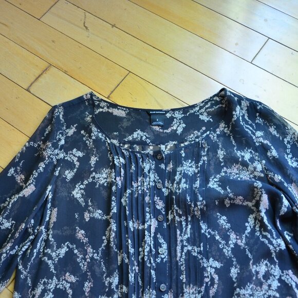 CLUB MONACO Sheer Silk Tunic Dress with Drawstring Waist Size 2 - Picture 2 of 12